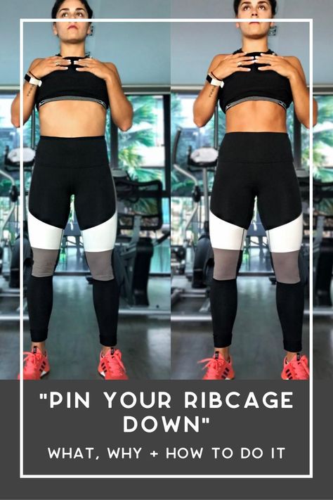 Strength coach Annie Miller shows you the importance of what it means to "pin your ribcage down", why it's necessary for lifting weights, and how to perform this cue properly. Read more >> Quads And Hamstrings, Pre Workout Protein, Health Myths, Dumbbell Press, Body Awareness, Lifting Weights, Chest Workouts, Fitness Instructor, Travel Workout