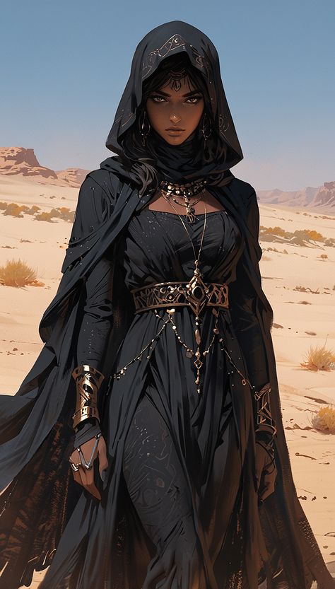 Egypt Inspired Outfits, Egyptian Female Clothing, Arabian Nights Aesthetic Outfit, Desert Princess Aesthetic, Desert Nomad Character Design, Face Covering Aesthetic, Egyptian Women Aesthetic, Desert Clothing Concept Art, Egyptian Fashion Illustration