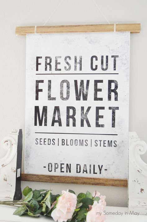 Flower Market Free Printable - My Someday in May Fresh Cut Flowers Sign, Flower Market Printable, Flower Market Sign, Farmers Market Sign, Farmhouse Style Lighting, Fresh Flower Market, Market Booth, Printable Flower, Spring Printables