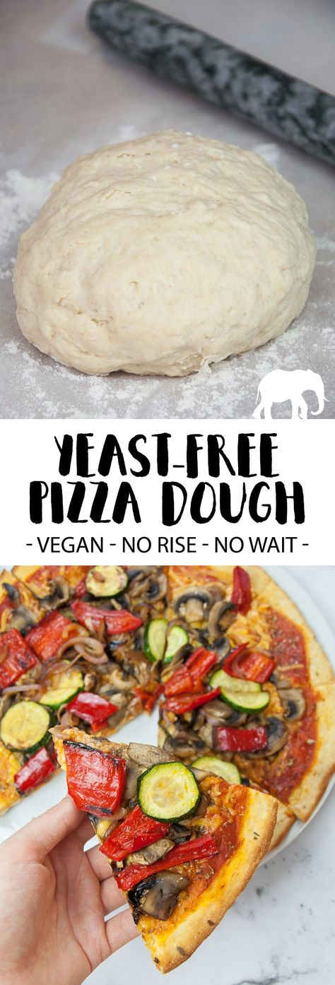 Fast Pizza Dough, Vegan Pizza Dough Recipe, Vegan Pizza Dough, Pizza Dough From Scratch, Fast Pizza, Pizza Vegana, Vegan Pizza Recipe, Slice Of Pizza, Gluten Free Pizza