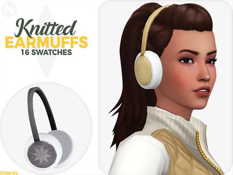 Greetings everyone!  Today I'm sharing with you my recently finished Custom Content for The Sims 4.  Found in TSR Category 'Sims 4 Female Earrings' Sims 4 Head Accessories, Sims 4 Cc Earmuffs, Hats Sims 4 Cc, Sims 4 Cc Head Accessories, Sims Cc Accessories, Knitted Earmuffs, Cc Accessories, Sims Finds, Los Sims 4 Mods