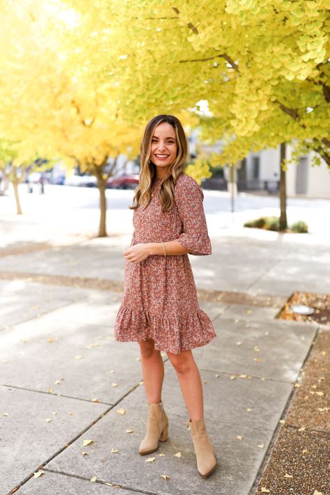 Thanksgiving outfit idea via pumps and push-ups blog | petite fashion | petite style | petite blogger | fall fashion | thanksgiving dresses Thanksgiving Dresses, Dresses Outfit Ideas, Loft Outfits, Thanksgiving Dress, Spring Work Outfits, Petite Style, Push Ups, Dress Boots, Autumn 2024