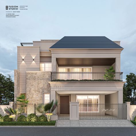 Home Front Design, Indian House Exterior Design, House Outer Design, Small House Front Design, Small House Elevation, Classic House Exterior, Classic House Design, Front Elevation Designs, Exterior Decoration