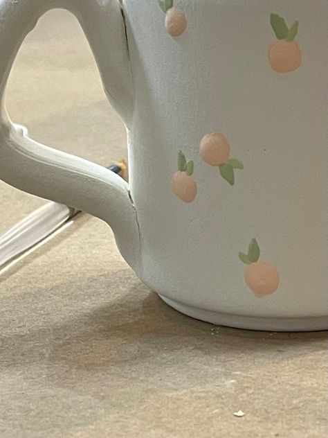 summer activity
ceramics
painting
peaches
oranges Peaches Pottery Painting, Vase Painting Ideas Pottery Aesthetic, Painting Mugs Ideas Aesthetic, Peach Pottery Painting, Pottery Painting Oranges, Painting Pots Ideas Aesthetic, Pottery Painting Aesthetic Friends, Pottery Painting Inspo Vase, Aesthetic Mug Painting