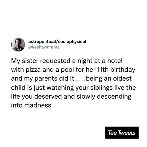 Tag your sibling(s) 👇 #memes #funnystuff #funnytweets #siblings Unhinged Older Sibling, Oldest Sibling Problems, Sibling Tweets, Siblings Tumblr, Older Sibling Problems, Sibling Relatable, Sibling Jokes, Sibling Issues, Sibling Humor