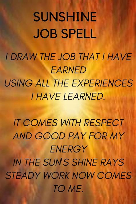 Spell to get a job using the energy of the sun. Spell To Get A Job Interview, Spell To Find A Job, Spell For Job Success, Job Attraction Spell, Job Spell For Someone Else, Job Success Spell, Job Offer Spell, Find A Job Spell, Spells To Get The Job You Want