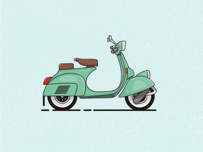 Vespa Vespa Illustration Drawing, Moped Illustration, Scooter Drawing, Vespa Illustration, Vespa Art, Motorbike Illustration, Scooters Vespa, Retro Surf Art, Motorbike Art