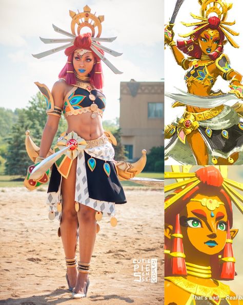 CutiePieSensei on Twitter: "Chief Riju is definitely my favorite cosplay I’ve made so far, even if she runs away from you the moment you need her 🤣 #totk https://t.co/4ByGJo3Lp9" / Twitter Zelda Totk, Legend Of Zelda Characters, Link Cosplay, Easy Cosplay, Zelda Cosplay, Cartoon Cosplay, Dc Cosplay, Video Game Cosplay, Epic Cosplay