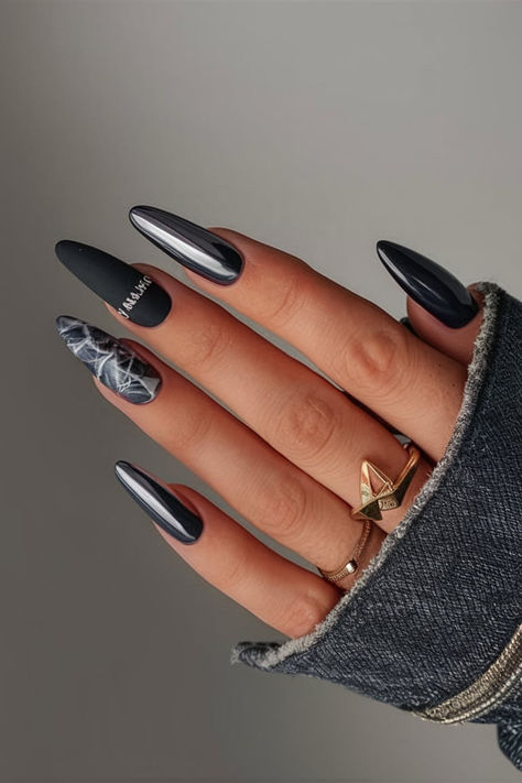 25 January Nail Ideas for 2025 to Elevate Your Style Black Chrome Nails, Black Marble Nails, Festive Holiday Nails, Mint Green Nails, Grey Nail Designs, Green Nail Art, January Nails, Quartz Nail, Green Nail Designs