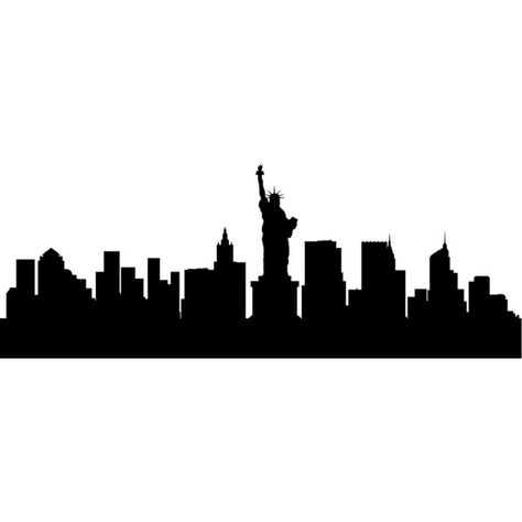 New York Skyline Silhouette, New York Silhouette, Apple Silhouette, Skyline New York, Building Silhouette, Hamilton Wallpaper, Nyc Wall Art, Wall Art New York, Vinyl Home Decor