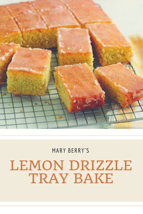 Lemon Drizzle Traybake, Bake Off Recipes, Mary Berry Recipe, Easy Dessert Recipes Quick, Tray Bake Recipes, Lemon Drizzle Cake, Tray Bake, Berry Dessert, Lemon Dessert Recipes