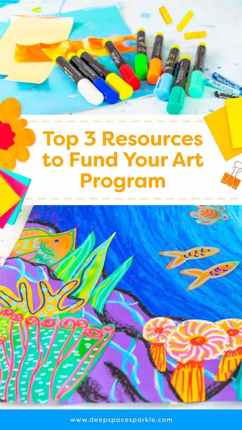 Top 3 Resources to Fund Your Art Program Art Show Fundraiser, Art Class Fundraiser, Elementary School Art Show, Art Elementary Sub Plans, Elementary Art Choice Board, Ways To Fundraise, Art Fundraiser, Deep Space Sparkle, Teacher Organization