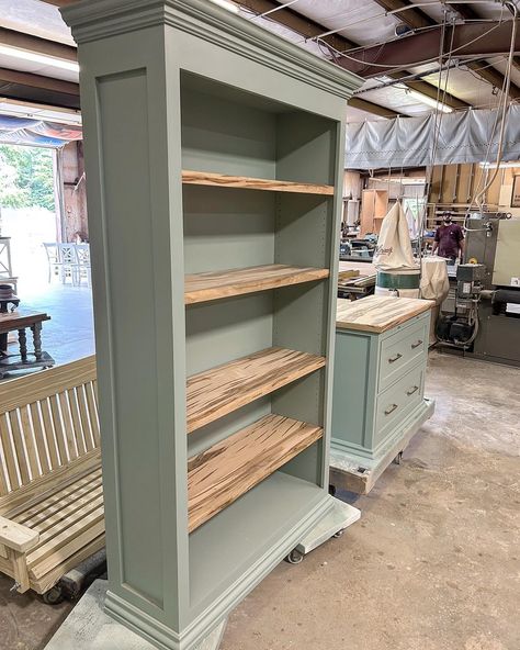 Refinished Bookcase, 2 Tone Bookshelf, Redo Bookshelf, Pine Bookshelf Makeover, Bookshelf Flip, Book Shelf Refurbished, Painted And Stained Bookcase, Bookshelf Restoration, Painted Bookcase Two Tone