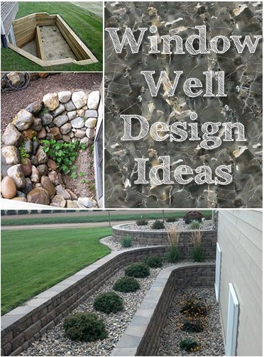 Window Well Design Ideas - want to do this brick step planter, but perpendicular to our exposed basement. Our hill would just turn this into a waterfall right into the windows. Well Design Ideas, Window Well Ideas, Well Ideas, Basement Window Well, Window Wells, Brick Steps, Well Design, Egress Window, Window Well