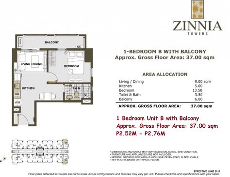 2 Bedrooms with Balcony Basement Apartment Floor Plan 2 Bedroom, Two Bedroom Appartement Plan, 2 Bedroom Apartment Floor Plan Luxury, Bedroom With Balcony, Balcony Bedroom, Bedroom Layouts, Balcony, Tower, Floor Plans