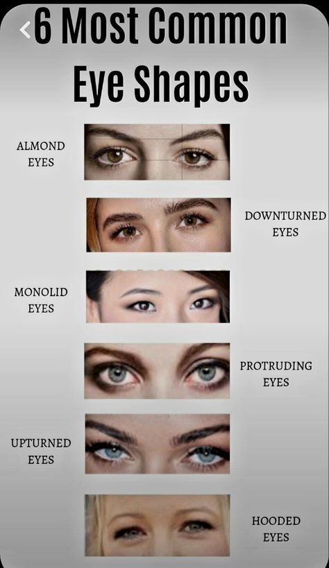 High Visual Weight Face, Types Of Eyes Shapes, Elongated Eyes, Eye Shape Chart, Upturned Eyes, Eyes Shape, Protruding Eyes, Sharp Eyes, Evening Eye Makeup