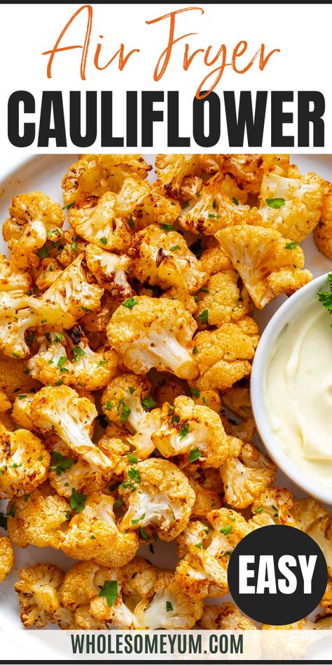 Air Fryer Cauliflower Recipe Air Fry Frozen Cauliflower, Airfryer Cauliflower Recipes Crispy, Air Fry Coliflower Recipes, Cauliflower Air Fyer, Broccoli And Cauliflower Recipes Air Fryer, Coliflower Air Fryer Recipes, Roast Cauliflower In Air Fryer, Airfryer Coliflower, Califlower Recipes Airfryer