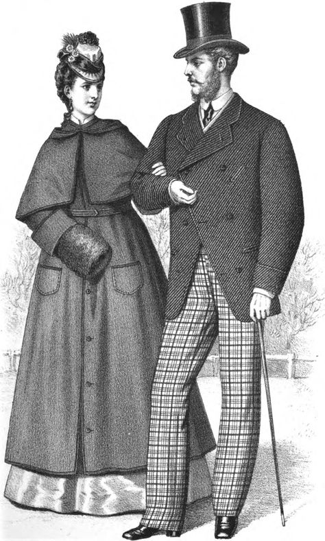 19th Century Historical Tidbits: 1872 Historical Fashions Victorian Mens Fashion, Mens Fashion Aesthetic, 1880 Fashion, 19th Century Men, 19th Century Women, Victorian Men, 1870s Fashion, Decades Of Fashion, 19th Century Clothing