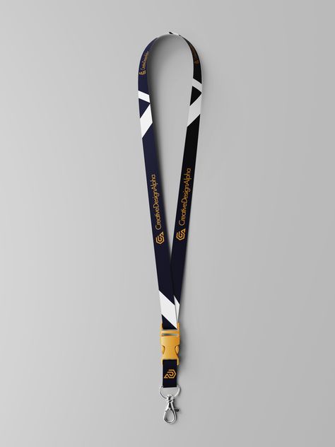 Simple Lanyard design 2023 Simple Lanyard Design, Lanyard Design Corporate, Lanyard Design Ideas, Media Kit Design, Identity Card Design, Design Black Gold, Custom Lanyards, Graphic Design Tutorials Learning, Id Card Template