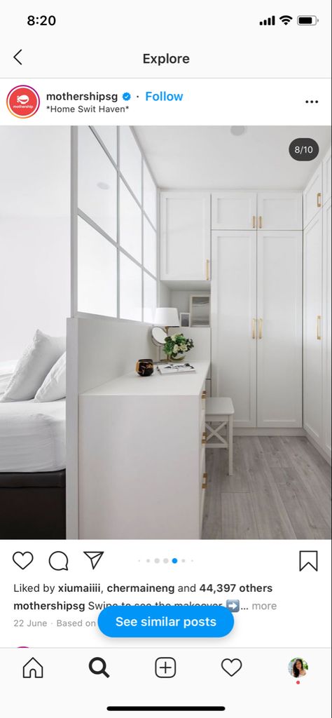 Dresser Behind Bed Headboards, Walkin Closet Behind Bed, Ensuite Behind Bed Wall, Closet And Bathroom Behind Bed, Bed Island Placement, Vanity Behind Bed, Pony Wall Bedroom, False Wall Wardrobe Closet Behind Bed, Narrow Long Bedroom