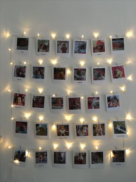 Photowall Ideas, Picture Wall Bedroom, Fairy Lights Bedroom, Manhattan Project, Bedroom Decor For Teen Girls, Dorm Room Inspiration, Cute Bedroom Ideas, Dekorasi Kamar Tidur, Girl Bedroom Designs