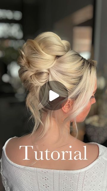 High Updo For Short Hair, Formal Bun Hairstyles High, Tight Updo Hairstyles, Long Hair Formal Updo, High Updo Hairstyles, Wedding Buns, Updo Inspiration, Formal Bun, High Bun Hair