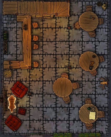 Dnd Tiles, Taverna Medieval, Dnd Board, Pathfinder Maps, Warhammer Quest, Modelling Tips, Dungeon Tiles, Dnd World Map, Building Map