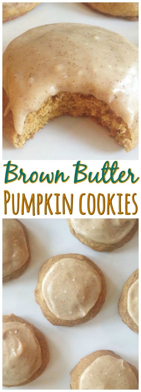 Cookies With Brown Butter, Brown Butter Icing, Fall Eats, Pumpkin Cookie Recipe, Nutella Desserts, Pumpkin Cookie, Butter Icing, Bakery Ideas, Fruit Picking