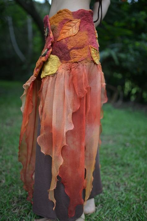 Nuno Felted Fairy Autumn Maple Leaf Magical Silk by frixiegirl, $206.00: Fairy Autumn, Leaf Belt, Faerie Costume, Autumn Skirt, Felted Fairy, Medusa Costume, Leaf Skirt, Belt Skirt, Felt Fairy