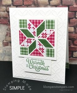 Cards Handmade Christmas, Patchwork Cards, Quilt Cards, Stamped Christmas Cards, Paper Quilt, Sewing Cards, Handmade Christmas Card, Stampin Up Christmas, Diy Christmas Cards