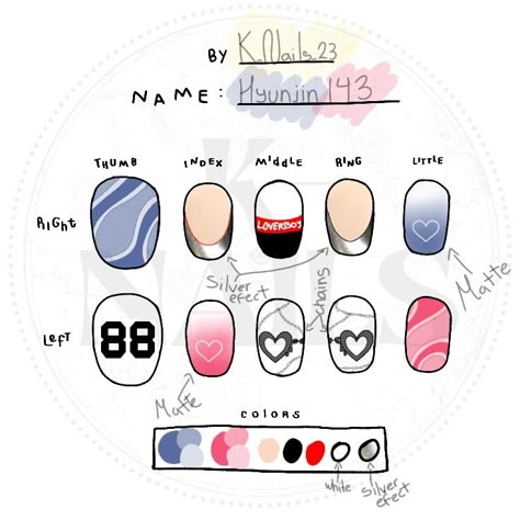 Case 143 Nails, Hyunjin Outfit, Skz Nails, Stray Kids Case 143, Pop Nails, K Pop Nails, Nails 23, Idol Nails, Kpop Nails