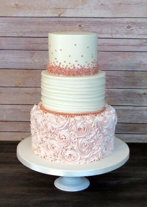 Quinceñera Cake, Rosette Wedding Cake, Rosette Cake Wedding, Thrive Promoter, Tårta Design, Nifty 50, Quince Cakes, Blush Wedding Cakes, Pink Buttercream