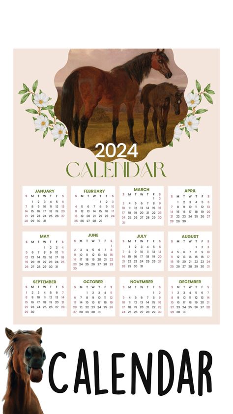 Screenshot or save this for later😜 Calendar March, Calendar 2024, Horses, 10 Things