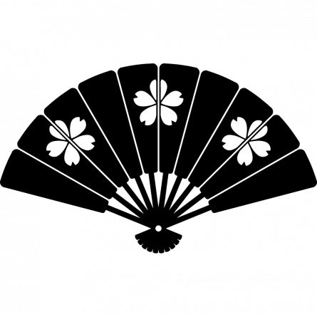 Wallstickers folies : Chinese fan Wall Stickers Japanese Flash, Die Wallpaper, Black White Illustration, Fan Flower, Guitar Logo, Fan Tattoo, Fan Drawing, Chinese Fan, Scroll Saw Patterns Free