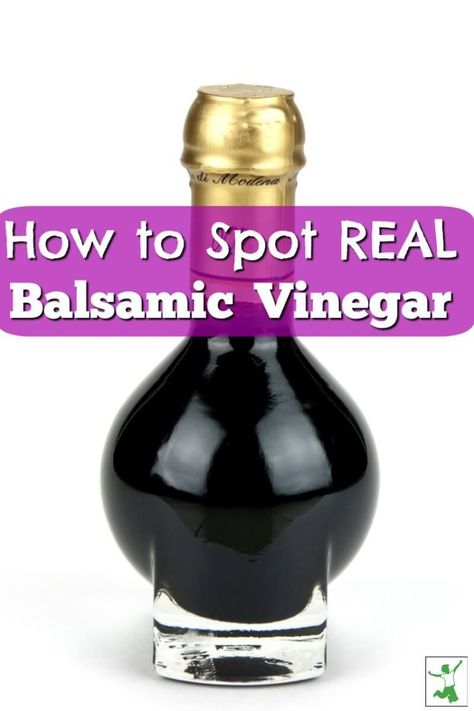 Do you know how to spot REAL balsamic vinegar? There are MANY cheap imitations out there. Here are some facts about the making and how to find the real balsamic vinegar. #balsamic #balsamicvinegar #vinegar #howtospotrealbalsamicvinegar #imitationbalsamicvinegar #thehealthyhomeeconomist Balsamic Reduction Recipe, Seasoning And Spice, Vinegar Uses, Balsamic Reduction, The Mediterranean Diet, Green Tips, Cooking Art, Eat Well, Healthy Families