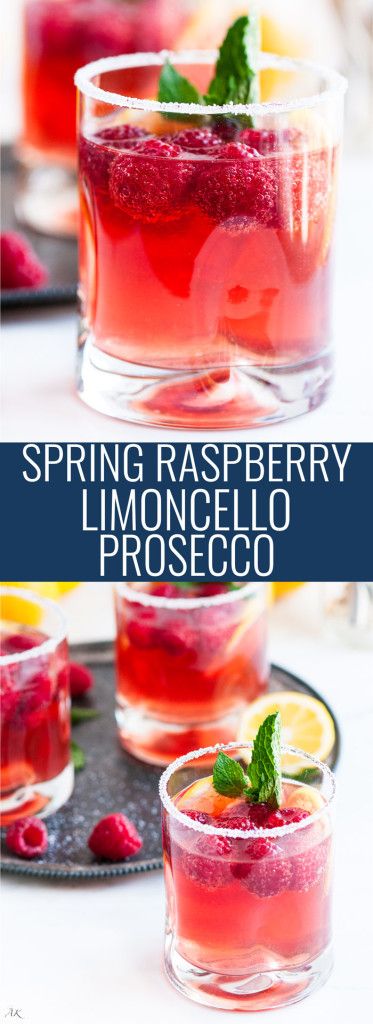 Lemon Liquor, Raspberry Simple Syrup, Prosecco Drinks, Limoncello Cocktails, Whiskey Sour, Summer Cocktail Recipes, Fruit Cocktails, Alcohol Drink Recipes, Triple Sec