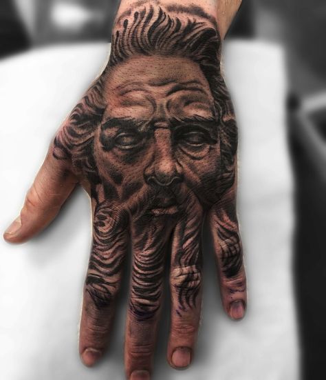 Left Hand Tattoo, Fist Tattoo, Lower Leg Tattoos, Tattoo Design For Hand, Zeus Tattoo, Back Of Arm Tattoo, Full Leg Tattoos, Tattoo Inspiration Men, Cool Chest Tattoos