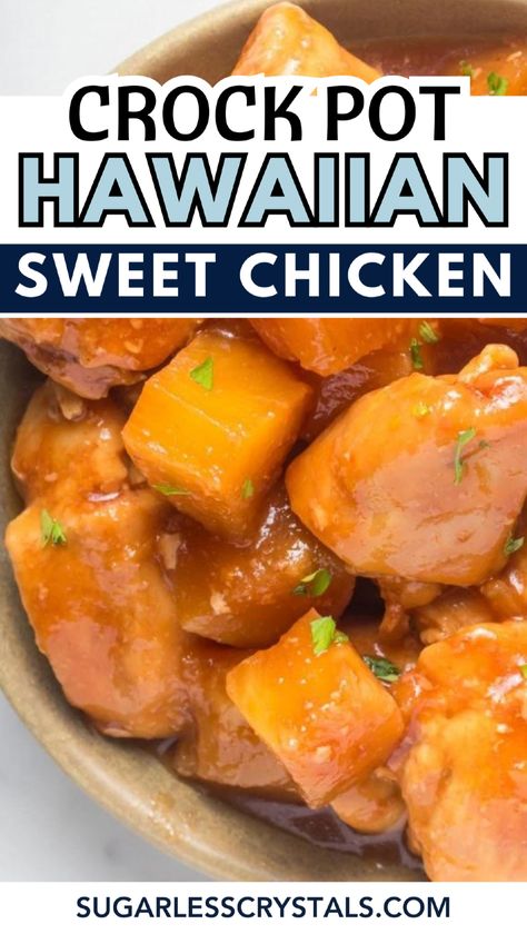 Ready for a taste of paradise? This hawaiian chicken and pineapple crock pot recipe is your ticket to a flavorful and stress-free dinner recipe. With just a few ingredients like soy sauce, brown sugar, and pineapple, you can create a mouthwatering sweet hawaiian crock pot chicken recipe that’s perfect for busy nights. Cook up this hawaiian style teriyaki chicken crock pot dinner and enjoy a delicious meal with minimal effort. Perfect for pairing with rice or veggies. Hawaiian Chicken Casserole Recipes, Chicken Crock Pot Recipes Healthy, Crockpot Recipes For Chicken, Sweet Hawaiian Chicken, Hawaii Chicken, Hawaiian Pineapple Chicken, Hawaiian Chicken Crockpot, Chicken With Pineapple, Chicken Crock Pot