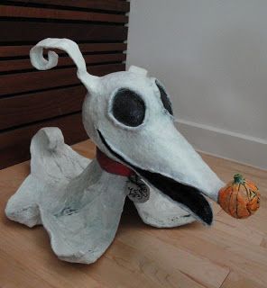 Paper Mache Zero Paper Mache Halloween, Nightmare Before Christmas Zero, Halloween Board, Nightmare Before Christmas Decorations, Nightmare Before Christmas Halloween, Adornos Halloween, Halloween Inspiration, Halloween Paper, Halloween Make