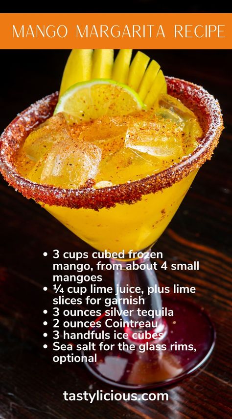 Mango Liquor Drinks, Mangonada Shots, Mango Chamoy Margarita, Poker Drinks, Chamoy Margarita Recipe, Mango Margarita Recipe Frozen, Chamoy Margarita, Spicy Mango Margarita, Recipe With Mango