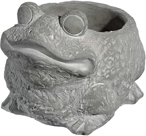 Amazon.com : Classic Home and Garden 9/3462/1 Frog Planter, Large, Natural : Patio, Lawn & Garden Frog Planter, Owl Planter, Plastic Planter Boxes, Garden Frogs, Corten Steel Planters, Steel Planters, Indoor Outdoor Planter, Cement Planters, Concrete Pots