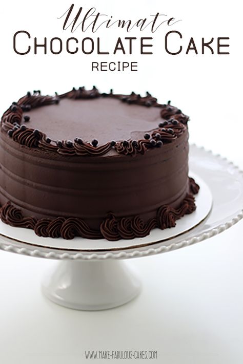 Ultimate Chocolate Cake, Chocolate Cake Recipe Moist, Homemade Chocolate Cake, Chocolate Cake Decoration, Dark Chocolate Cakes, Best Chocolate Cake, Moist Chocolate Cake, Savoury Cake, Cake Plate