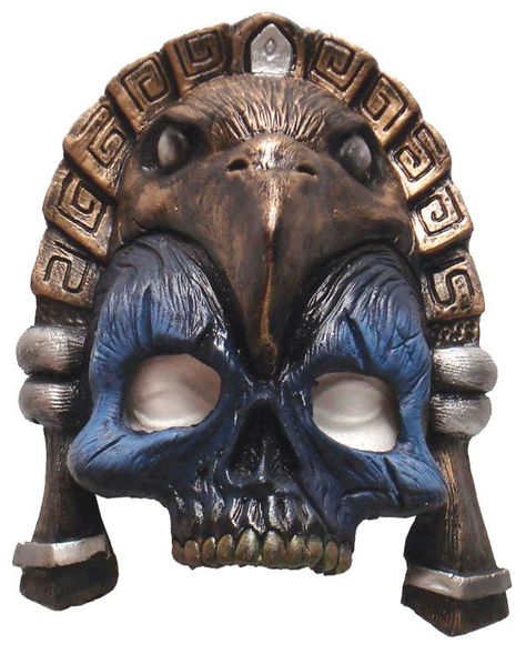 Monster Masks, Mayan Mask, Aztec Mask, Mayan History, Scary Monster, Metal Horns, Skeleton Drawings, Ceramic Mask, Mayan Art