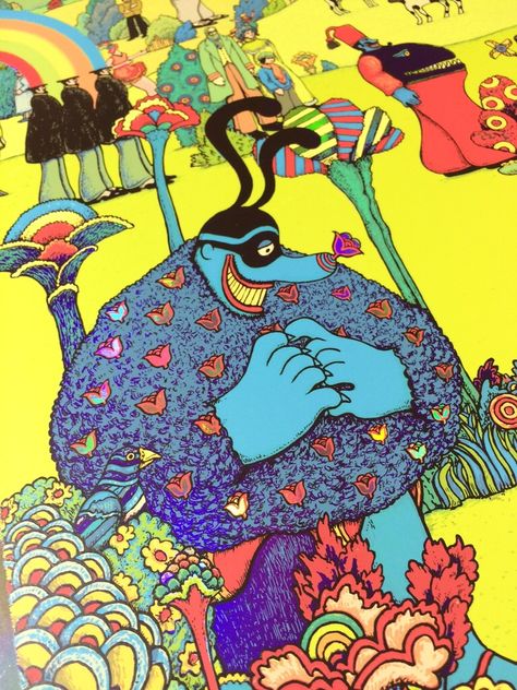 Blue Meanie Heinz Edelmann, Yellow Submarine Art, Beat Bugs, Peter Max Art, Blue Meanie, Beatles Cartoon, Beatles Pictures, Beatles Art, Yellow Submarine