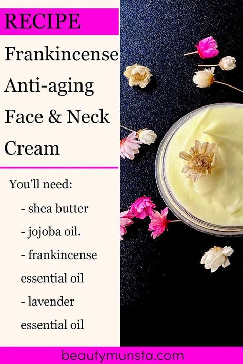 Diy Face Cream Anti Aging Frankincense Essential Oil, How To Make Frankincense Oil, Diy Night Cream Anti Aging, Homemade Night Cream, Frankincense Anti Aging, Diy Anti Aging Cream, Diy Night Cream, Essential Oils For Face, Natural Face Cream