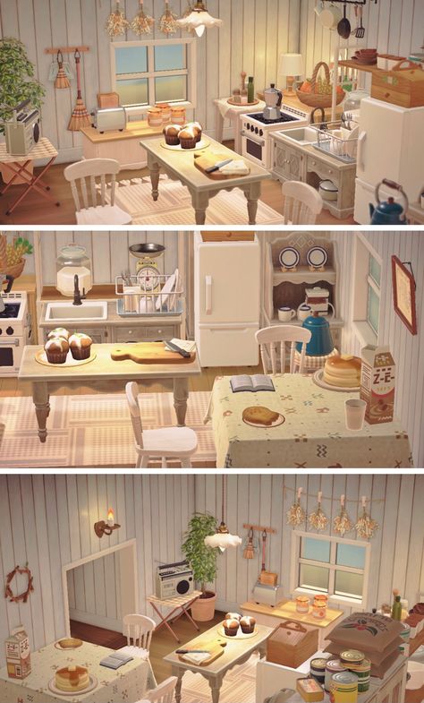 Home For A Coffee Lover Acnh, Acnh Interior Designs Cottage, Acnh Kitchen Designs Cottage, Acnh Small Kitchen, Acnh Ranch Kitchen, Animal Crossing Home Layout, Acnh Hhp Ideas, Animal Crossing Kitchen Ideas, Acnh Kitchen