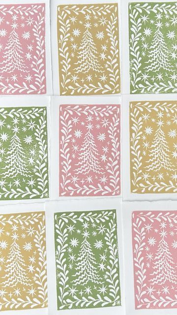 Christmas Block Printing, Holly Linocut, Block Print Cards, Block Print Christmas Card, Christmas Block Print, Block Print Christmas, Riley Sheehey, Holly Print, Market Store