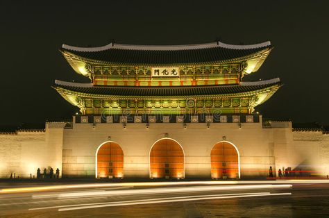 South Korea At Night, South Korea Night, Korea At Night, Korea Night, Seoul Night, Gyeongbokgung Palace, Bukchon Hanok Village, Concert Lights, Letter Icon