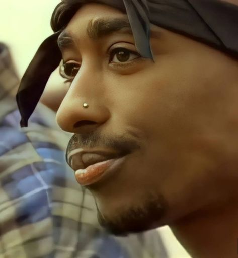 Tupac Nose Piercing, 2pac Nose Piercing, Man With Nose Piercing, Nose Ring For Men, Nose Ring Men Black, Guy With Nose Piercing, Nose Piercing Men Black, Nose Piercing Men Studs, Men’s Nose Piercing