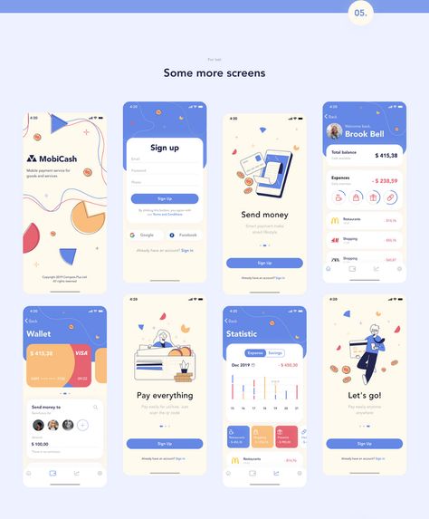 MobiCash mobile app redesign concept on Behance Scheduling App Design, App Inspiration Design, App Log In, App Design Inspiration User Interface, Apps Design Layout, App Ux Design Inspiration, App Branding Design, Goodreads Redesign, Application Design Layout